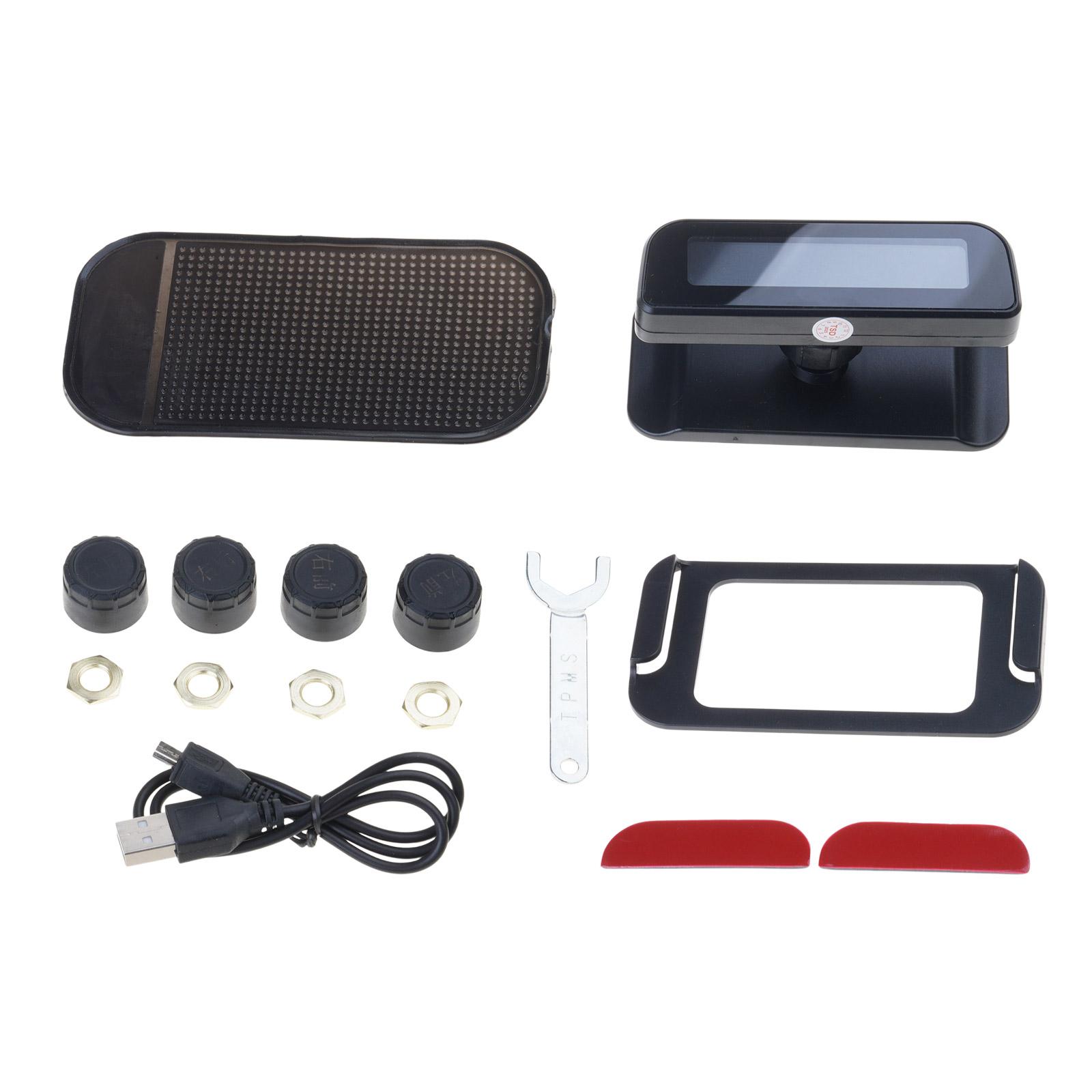 

Solar Energy Tire Pressure Monitor Featuring Digital Display&Beep Alerts With Quick Install Sensors For Enhances Safety 1