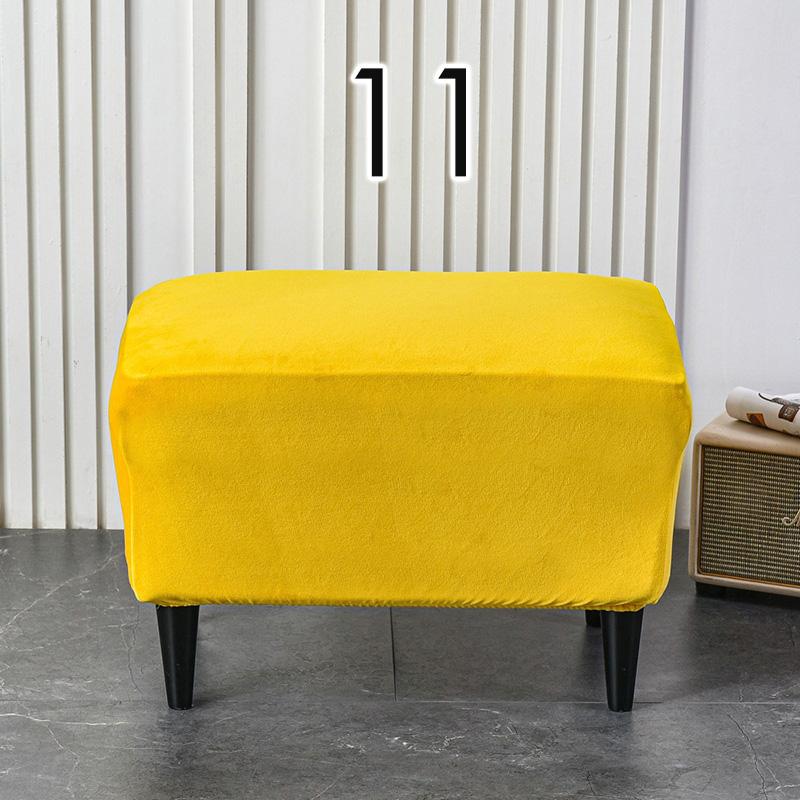 American Style Footstool Cover Rectangle Elastic Ottoman Cover High Quality Velvet Furniture Protector Footrest Slipcover