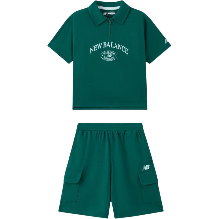New Balance Casual Sportswear 2 Piece Set Children Aged 3 7 Years Old ND2SF2E143-GN 150