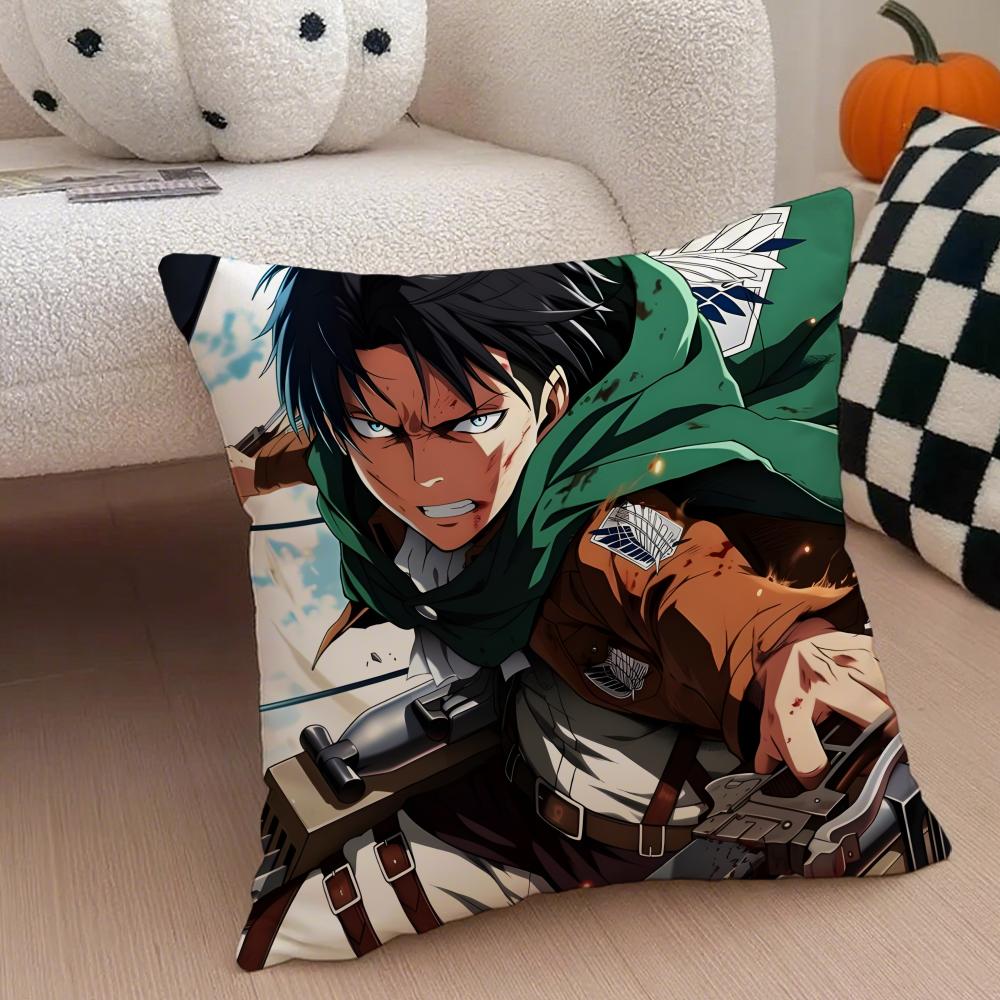 AAttack on Titan Cushion Cover Linen Pillow Case Soft Breathable Protective Couch Room Decoration