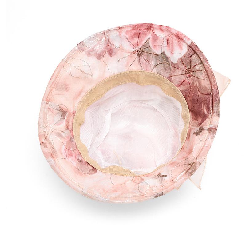 Women's Bow Fisherman Hat Mother Hat Summer Breathable Travel Sun Hat Basin Hat