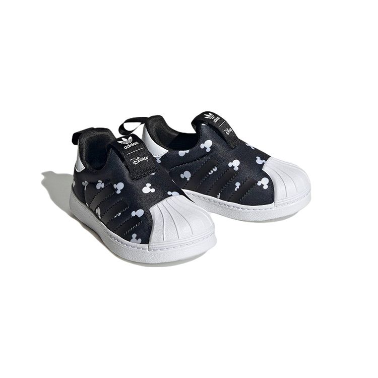 Adidas Disney X  Originals Superstar 360 Casual Low-Top Walking Shoes Baby sneaker Black White HQ4079