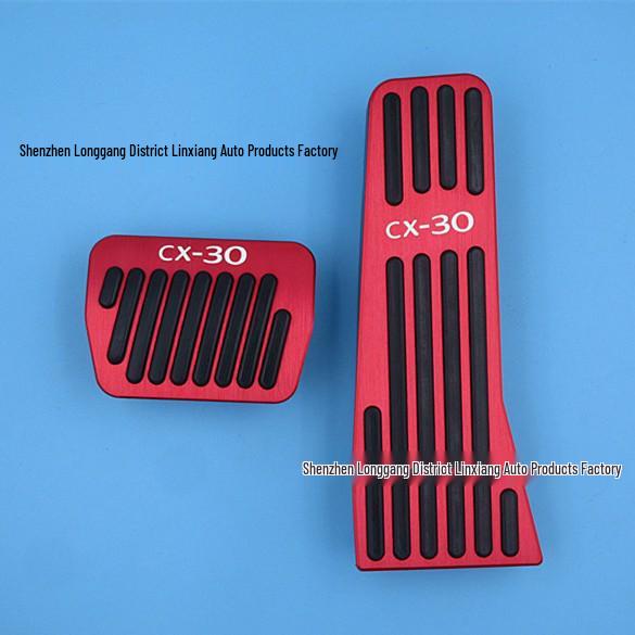 Pour Mazda 3 & CX-30: Ensemble de Pédales Antidérapantes en Alliage d'Aluminium Non Perforé (Accélérateur et frein)