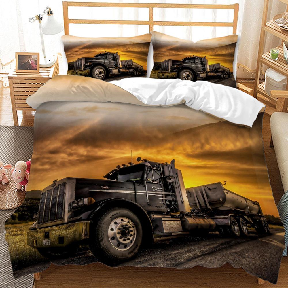 Speed Sports Car Duvet Cover Set King Queen Size 3D Extreme Sports Luxury Motorcycle For Kids Boys Teens Polyester Bedding Set