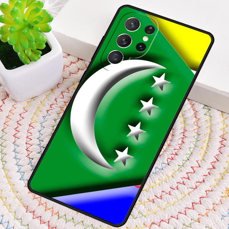 Comoros Flag Phone Case for Samsung Galaxy Note 10 Pro S26 Ultra S23 S24 FE S25 S21 S22 PLUS Shockproof Cove