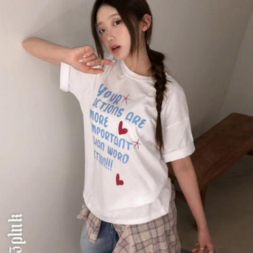 The Pink Oversized LeTTering Graphic T shirT