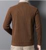 Men's Autumn/Winter Thickened Long-Sleeve Top, Half-High Collar, Plus Velvet Warm Knit Base Layer.