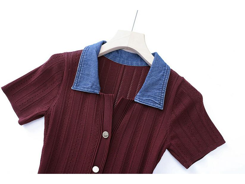 In Stock: S Brand 026 Summer French Women's Short Sleeve Elegant Knit Long Dress