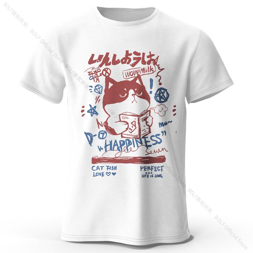

Harajuku 100 Cotton TShirt Soft Breathable Round Neck Short Sleeve Tee Unisex Cute Artistic Fabric Simple Style High Quality 3XL