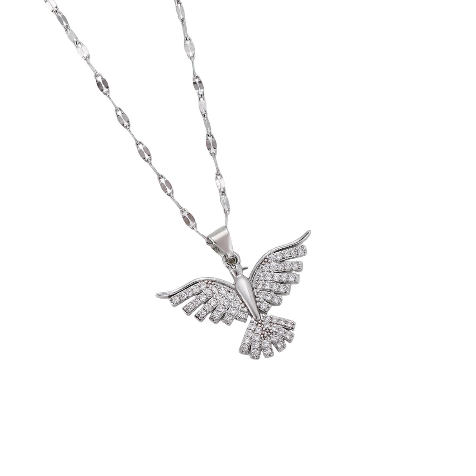 

Diamond-encrusted pendant necklace One Size серебряный