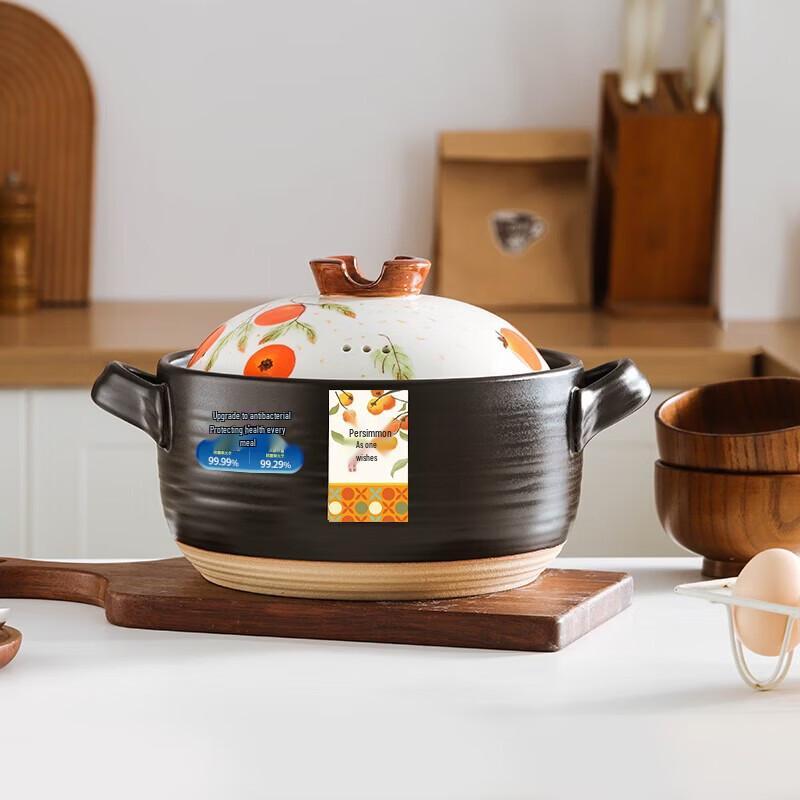 CHOFOREN Auspicious Hand-Painted Antibacterial Ceramic Casserole Pot