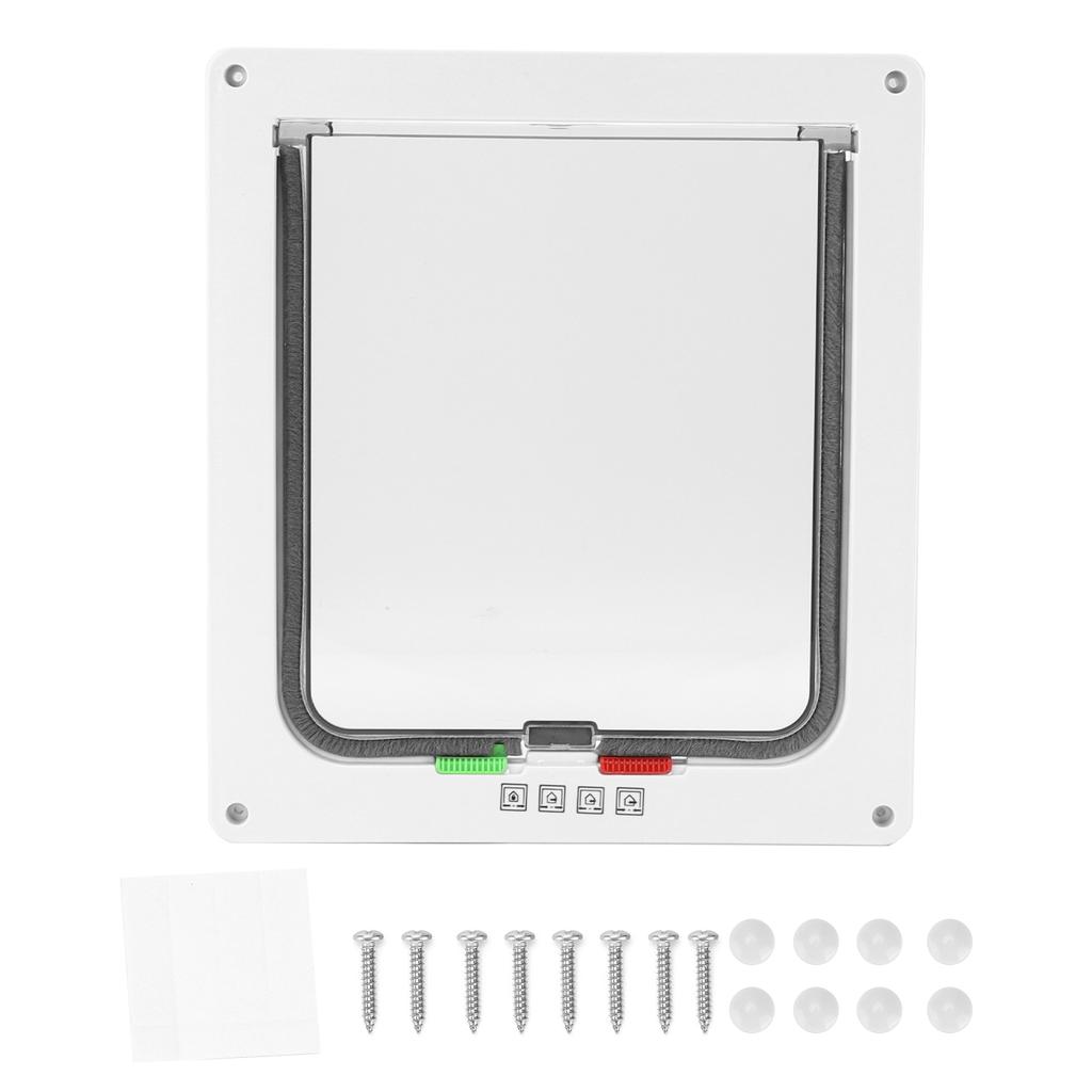 Pet Door Multiple Lock Modes Detachable Easy To Install Pet Gate Suitable for Cats Dogs