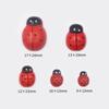 100PCS Ladybug Decor Tiny Ladybugs Decor Wood Ladybugs Shaped Embellishments Craft for DIY Craft Micro Animals Gifts