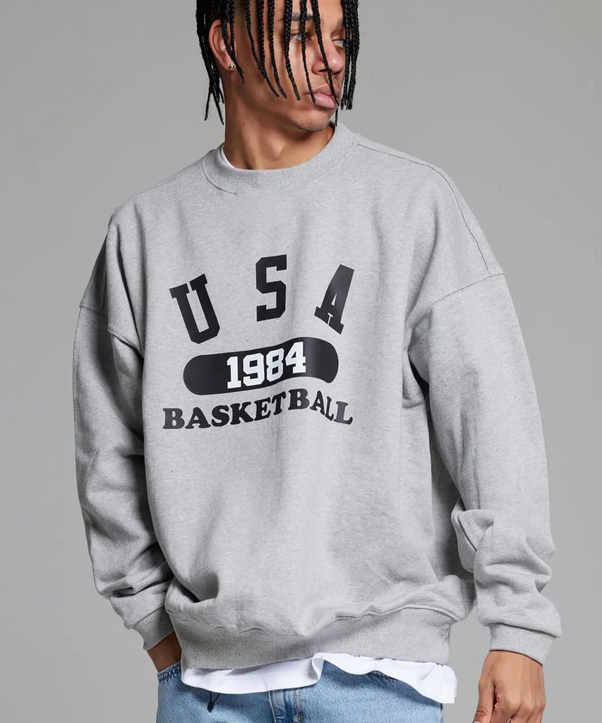 CREAM SODA LAB Usa Basketball Sweatshirt Grey Black