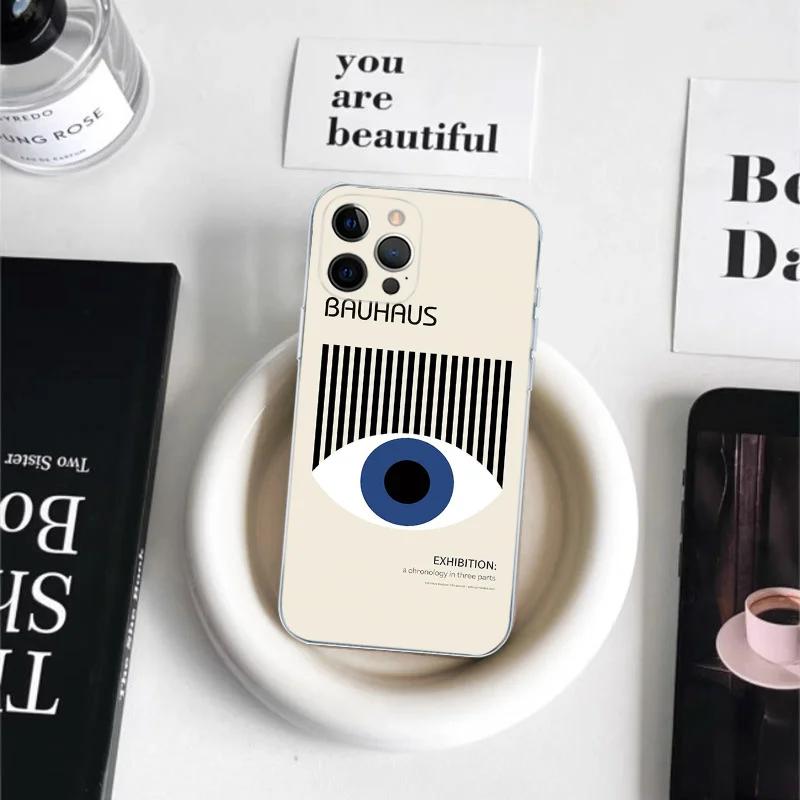 Geometric Bauhaus Art Phone Case For iPhone 16 15 14 13 12 11 Pro Max Mini X XS SE 7 8 Plus 16E Shockproof Non-Slip Cover Fundas