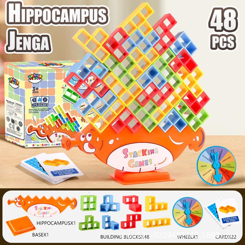 16-64pc Stacking Balance Blocks board games for party gathering prop Desktop Parent Child Interaction game toys birthday gifts