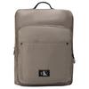 Casual Minimalist Zipper Closure Fabric Backpack Large Men Backpack Gray Brown HH3813-247