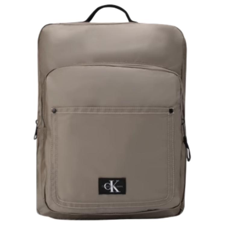 

Calvin Klein Casual Minimalist Zipper Closure Fabric Backpack Large Men backpack Gray Brown HH3813-247 Gray Coffee