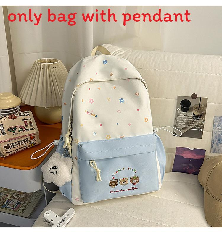 Youthful Star Pattern Shoulder Backpack With Embroidery For School Students