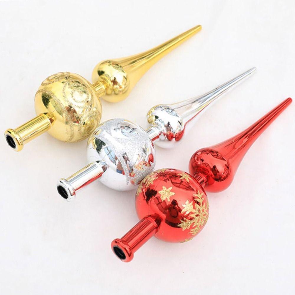 Gourd Christmas Tree Topper Home Decoration Plastic  Decorate Spherical  Christmas