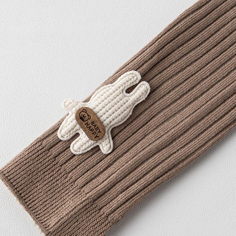 Toddler Girls Knit Legging Cute Cartoon Ribbed Stretch Waist Footless Tights Baby Base Legging for Kids Infant