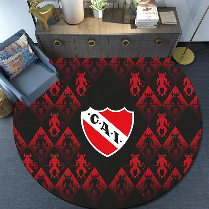 Club Atletico Independiente Round Area Rug,Carpet Rug for Living Room Bedroom Sofa Playroom Decor,Non-slip Floor Mat