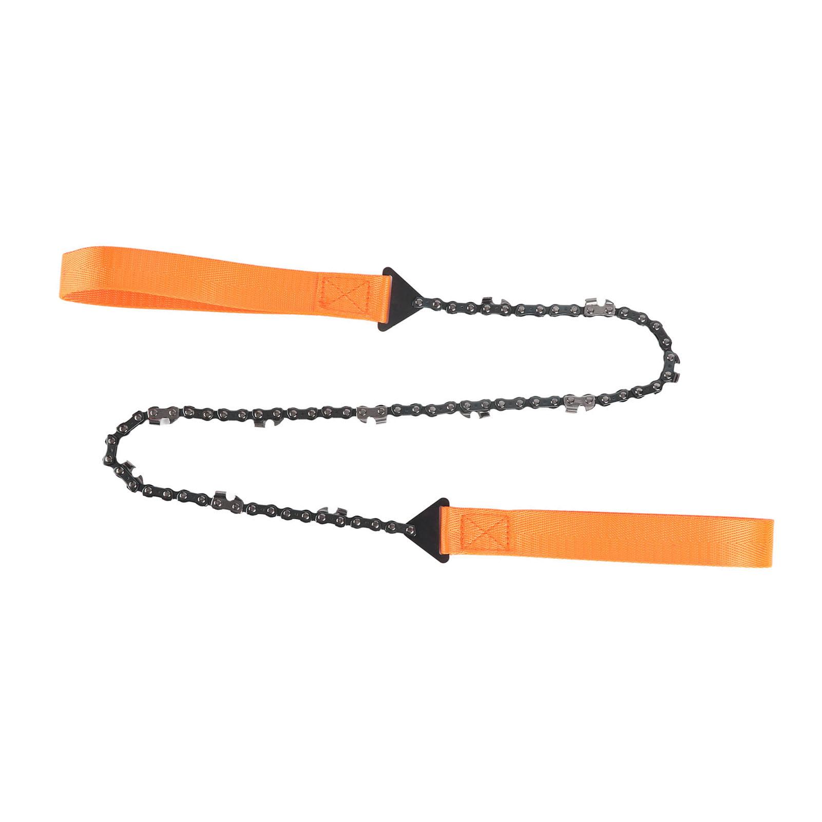 

11 Зубьев Карманная цепная пила Портативная Аварийная ручная цепная пила Инструмент для резки дерева Инструмент для экстренного кемпинга и пешего туризма с ручками оранжевый