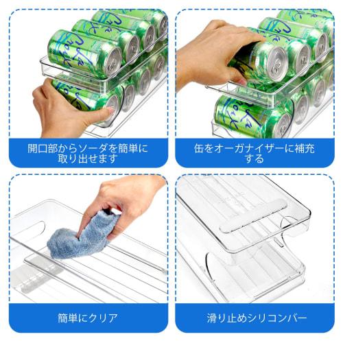 BingoHive Rolling Soda Can Organizer, Refrigerator Can Dispenser for Beer, Soda, Seltzer, and Pop Cans, Refrigerator Soda Organizer for Standard Size