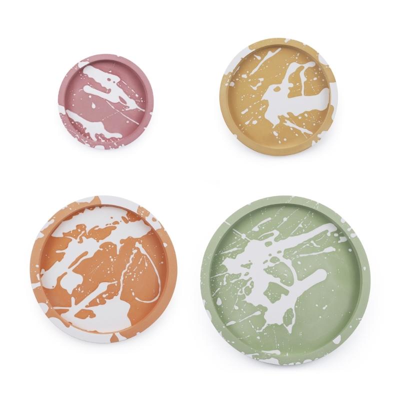 Büyük Tepsi Reçine Kalıpları Silikon Yuvarlak Tabak Kalıpları, Meyve Tepsisi için Tabak Reçine Epoksi Döküm Kalıpları, Ev Dekorasyonları Kalıpları