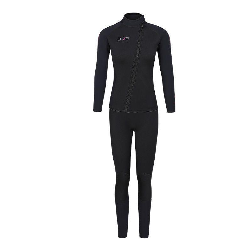 3mm Neoprene Wetsuit Set Men Women - Full Coverage Long Sleeve Top Pants Snorkeling Surfing Diving Cold Water