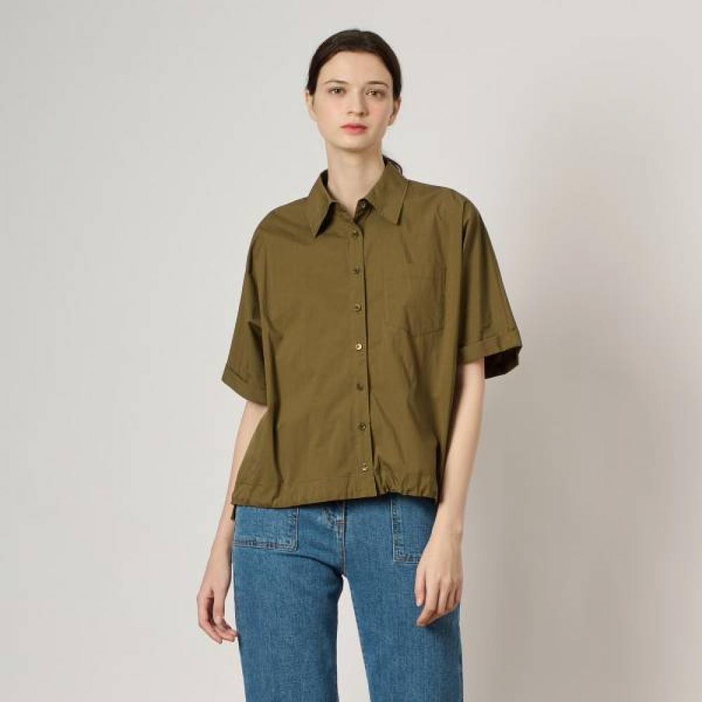BCBG Solid Drawstring Shirt B4m4b421