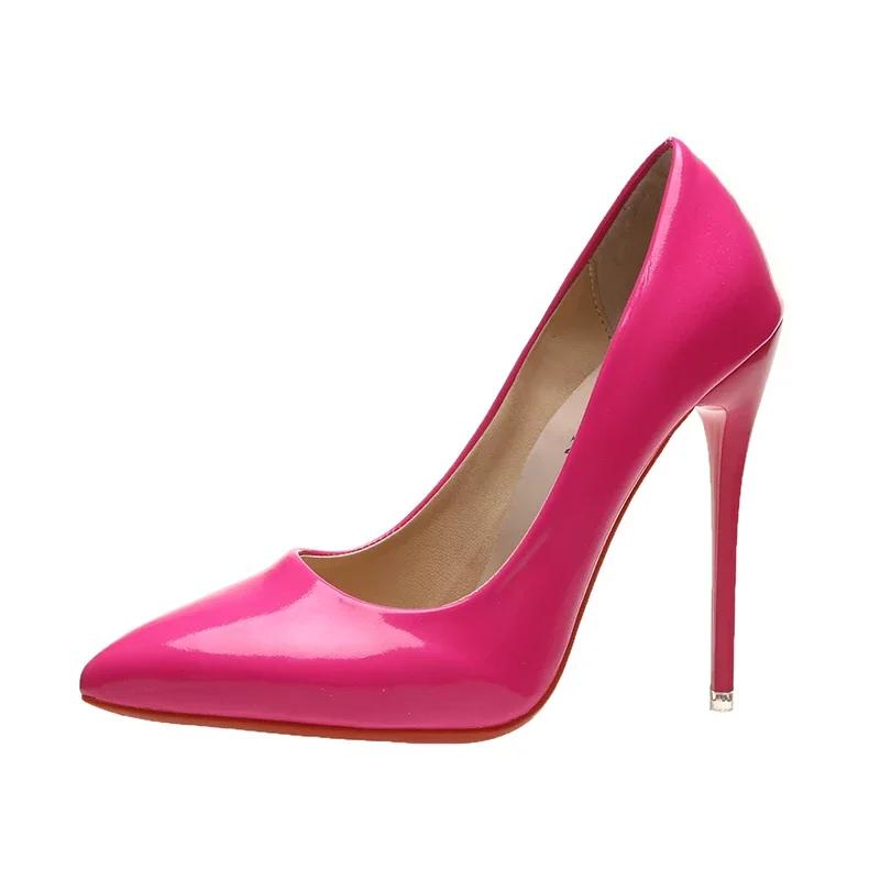 Dámské boty červené vysoké podpatky sexy špičatá špička 12cm lodičky svatební boty tělové barvy černé červené gumové podpatky vysoké podpatky