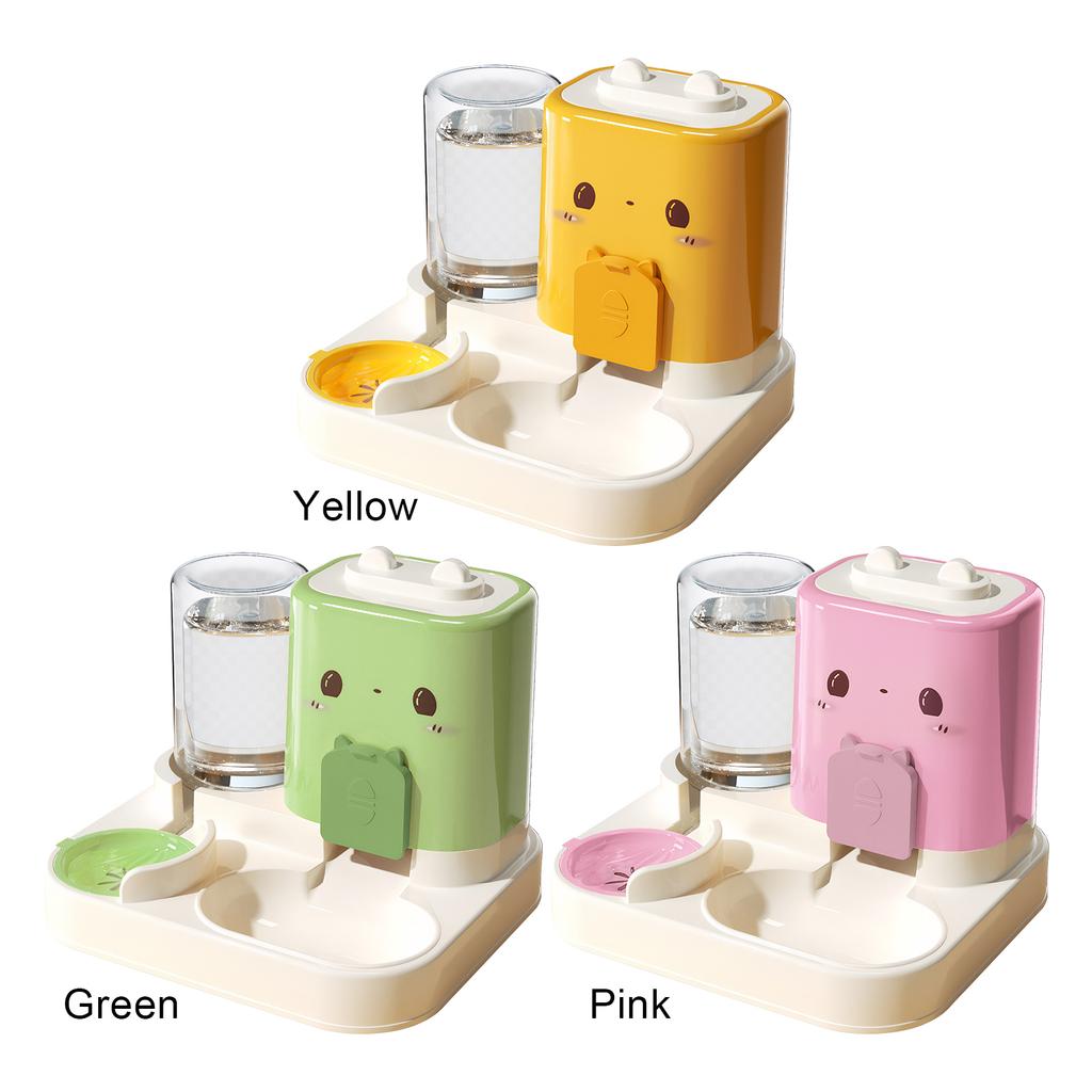 2-in-1 Automatic Cat Food & Water Dispenser 0.8 L Water + 1.8 L Food Automatic Feeder Large Capacity Cat Dog Food Dispenser