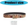 Smooth PU Leather Women's Timeless Belt Modern Rose Design Comfortable Waistband For Daily Use And Extended Wear