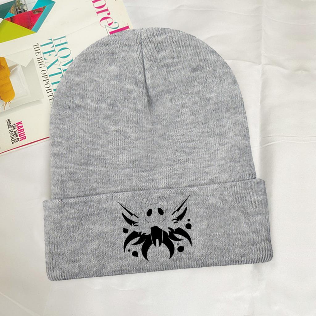 Hero of Dirtmouth Hollow Knight Strickmütze Mützen Herbst Winter Mütze Warm Polyester Casual Totenkopf Videospiel Mütze Unisex Damen