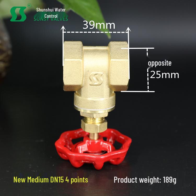 Brass Gate Valve for Water Meters with Thickened Silk Thread and PPR2 Double Hot Melt (4-6 Points)