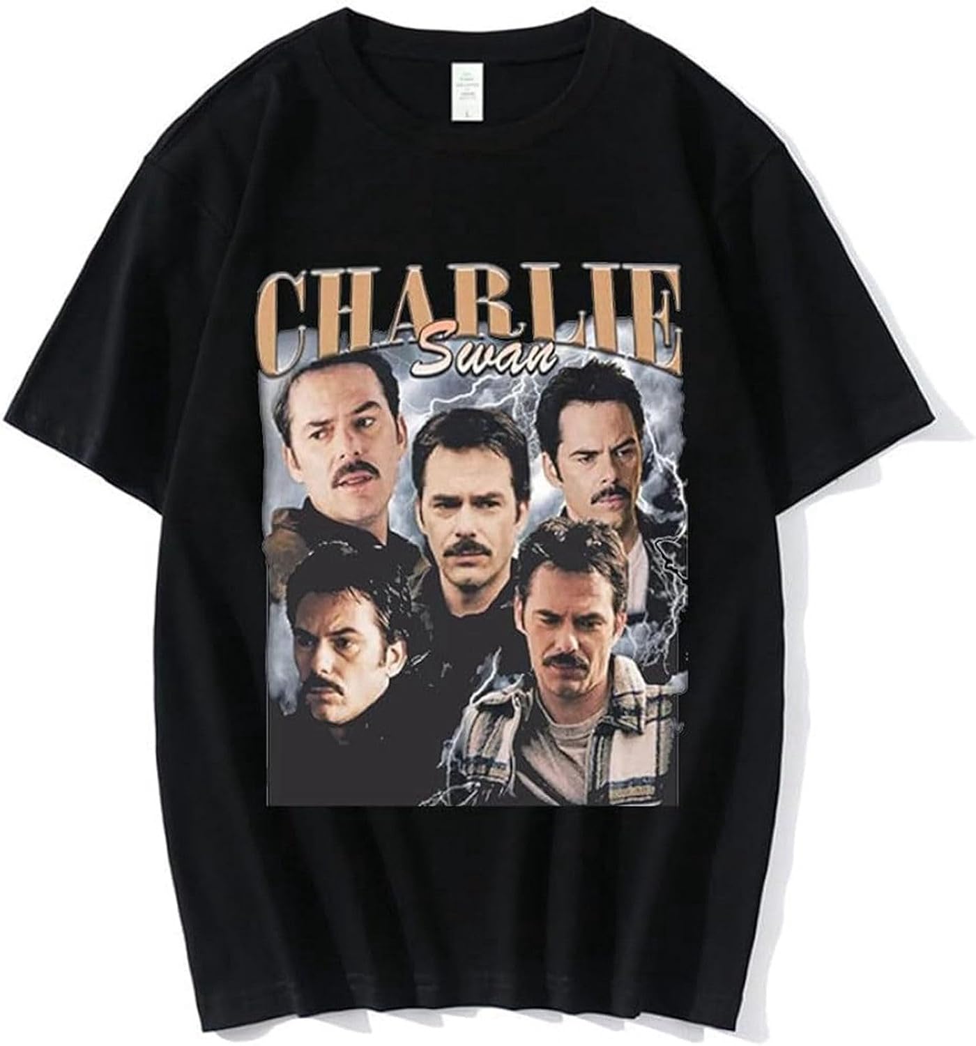 Team Charlie Swan T Shirt Billy Burke Graphic Printed Men T Shirts Short Sleeve Tee S чёрный