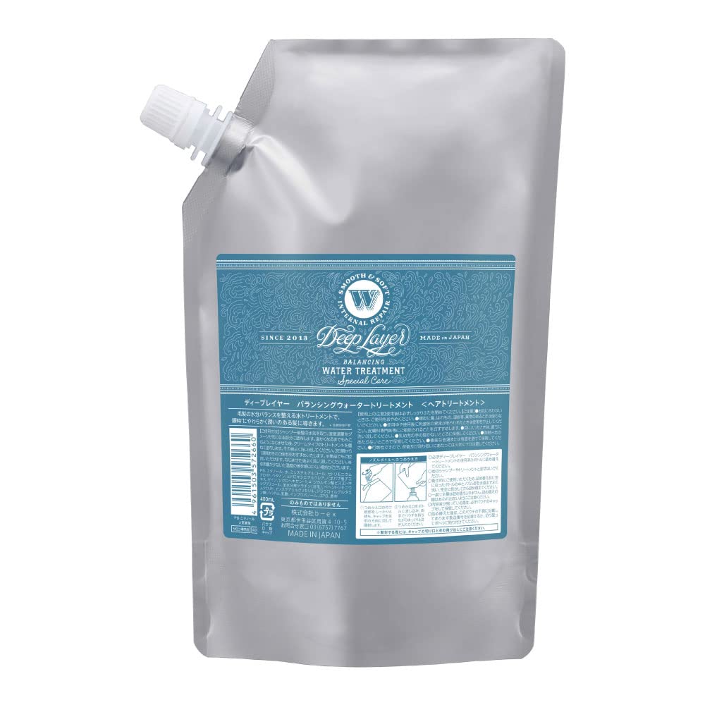 Deeplayer Balancing Water Treatment 400mL (Refill) - Salon Exclusive Product - Rinse-off Treatment - Intensive Repair - Damage Care