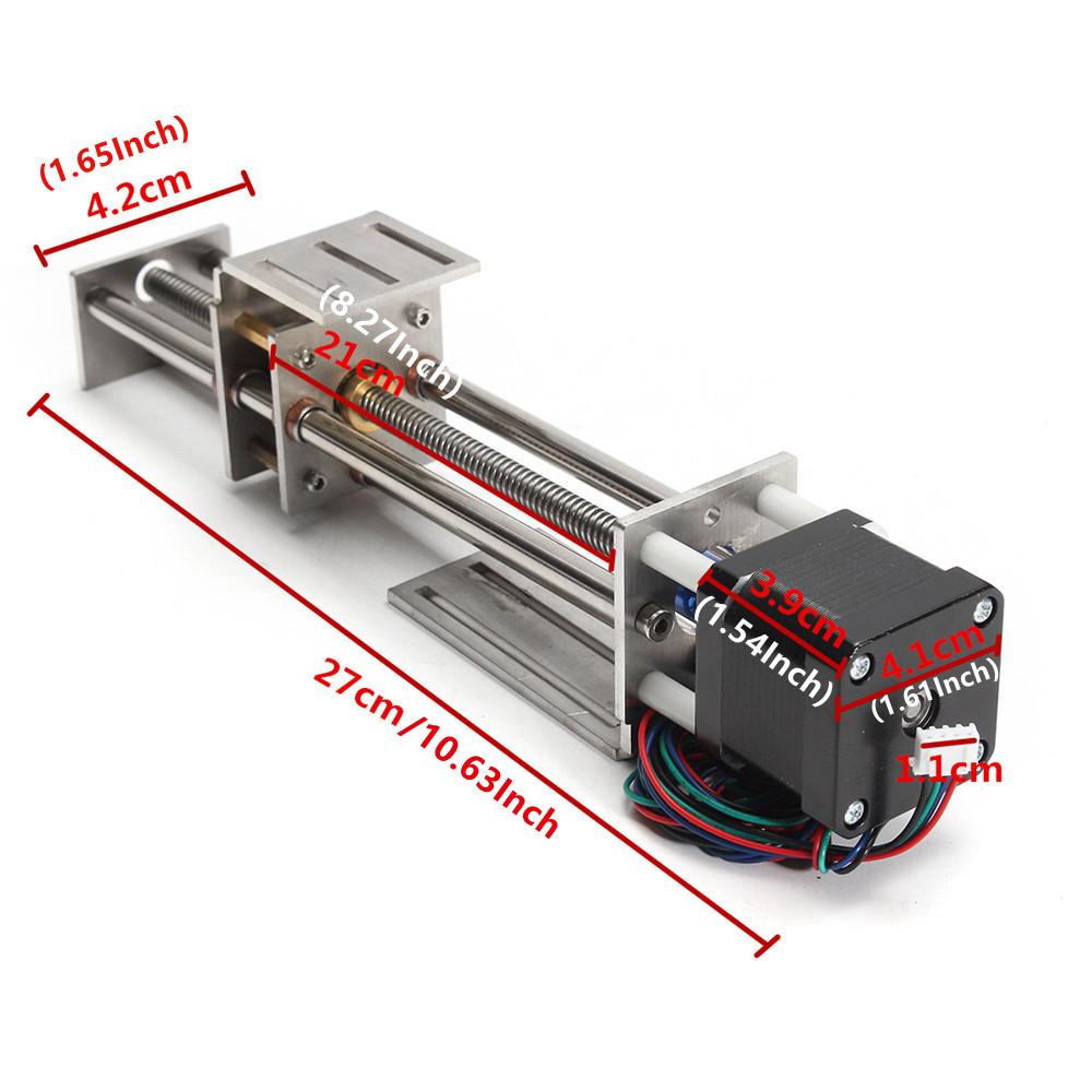Funssor 1pcs  CNC Z Axis slide Linear Motion kit  50mm/150mm Slide Stroke with NEMA17 Stepper Motor For Reprap Engraving Machine