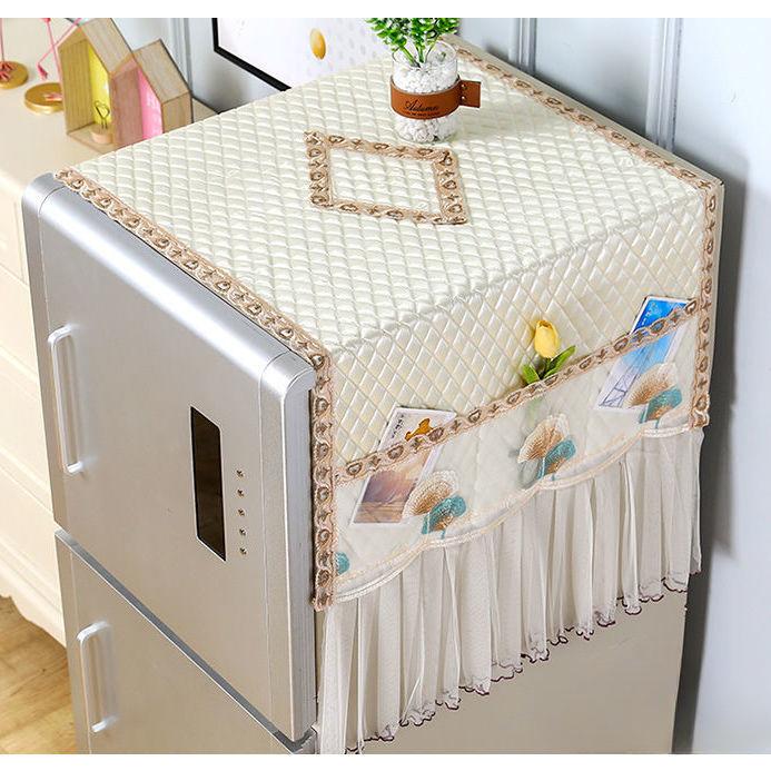Kühlschrank Staubschutz Tuch Ein- und Doppeltür Kühlschrankabdeckung Haushaltskühlschrank Öl- und Staubschutz
