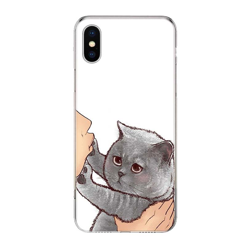 Kiss My Lovely Cat Kitten For iPhone 17 Air 16 15 14 Plus 13 Mini 12 11 Pro Max Phone Case 16E 7 Print 8 SE Fundas Cover Soft Co