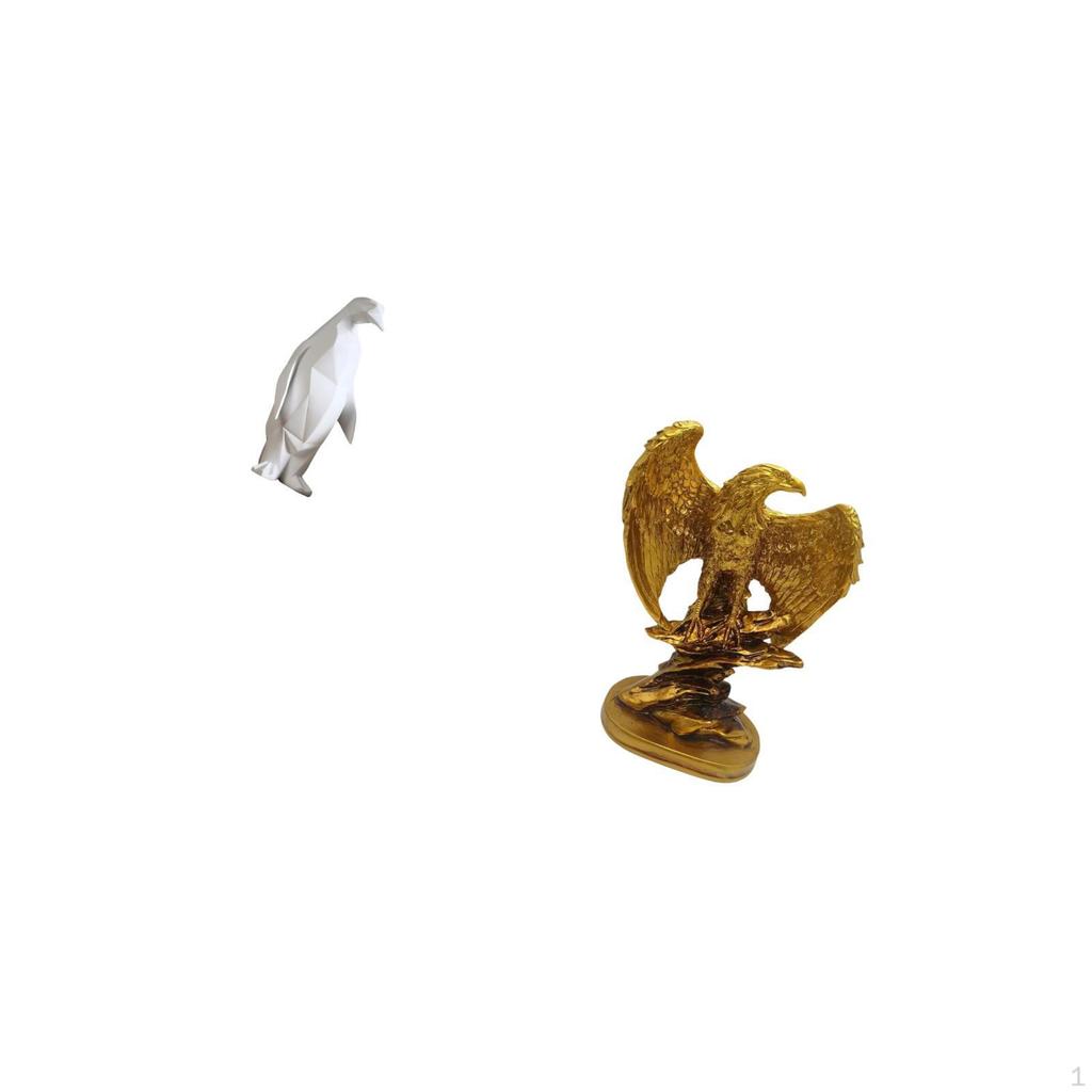 Penguin Sculpture Figurine Collectable Craft Decorative Ornament Resin Animal Statue Desktop Artwork