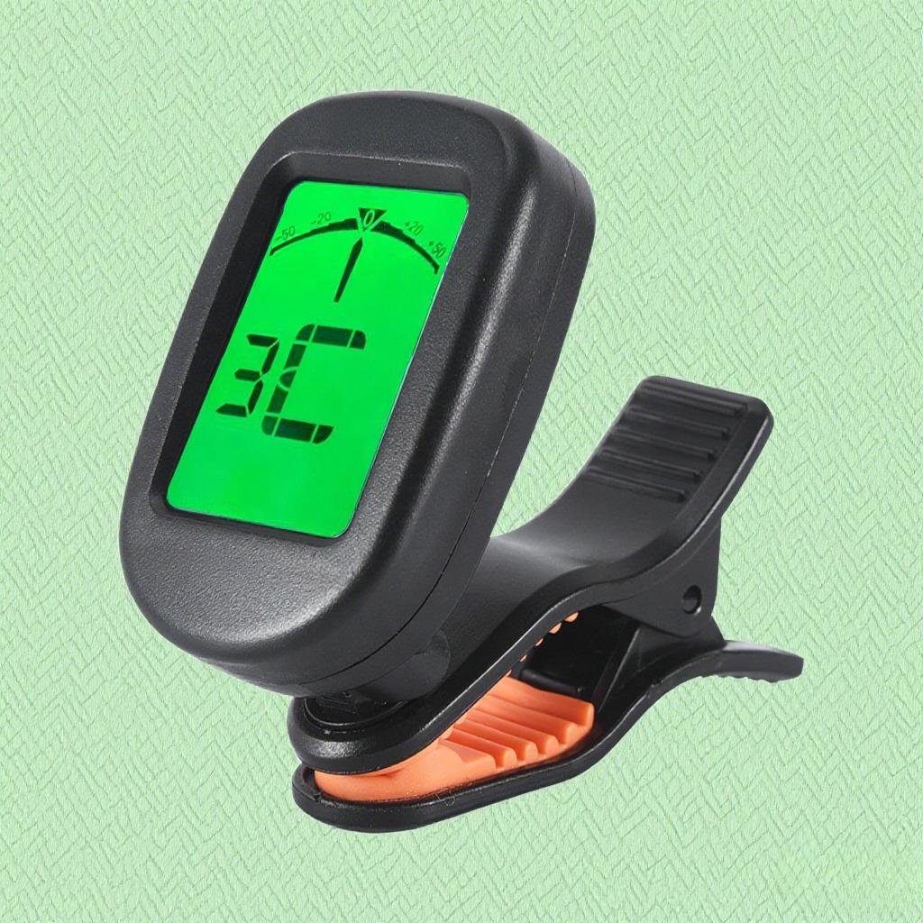 LT-01 Mini Clip-On Digital Electronic Tuner 360° Rotatable with 2 Backlight LCD Screen for Guitar Chromatic Bass Ukulele C/ D Violin
