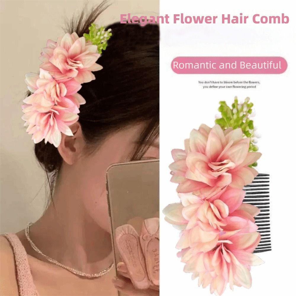 Thailand Bohemian Hairpin Ethnic Style Wedding Bride Accessories Headwear Flower Hair Comb  Female