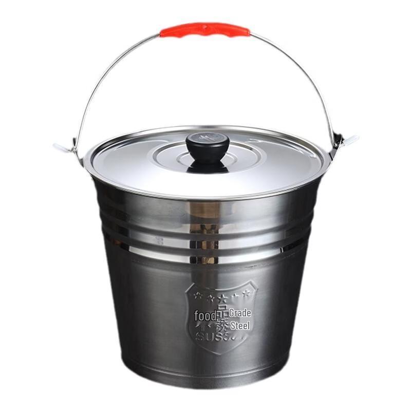 Yenuanyang 304 Stainless Steel Portable Storage Bucket with Lid