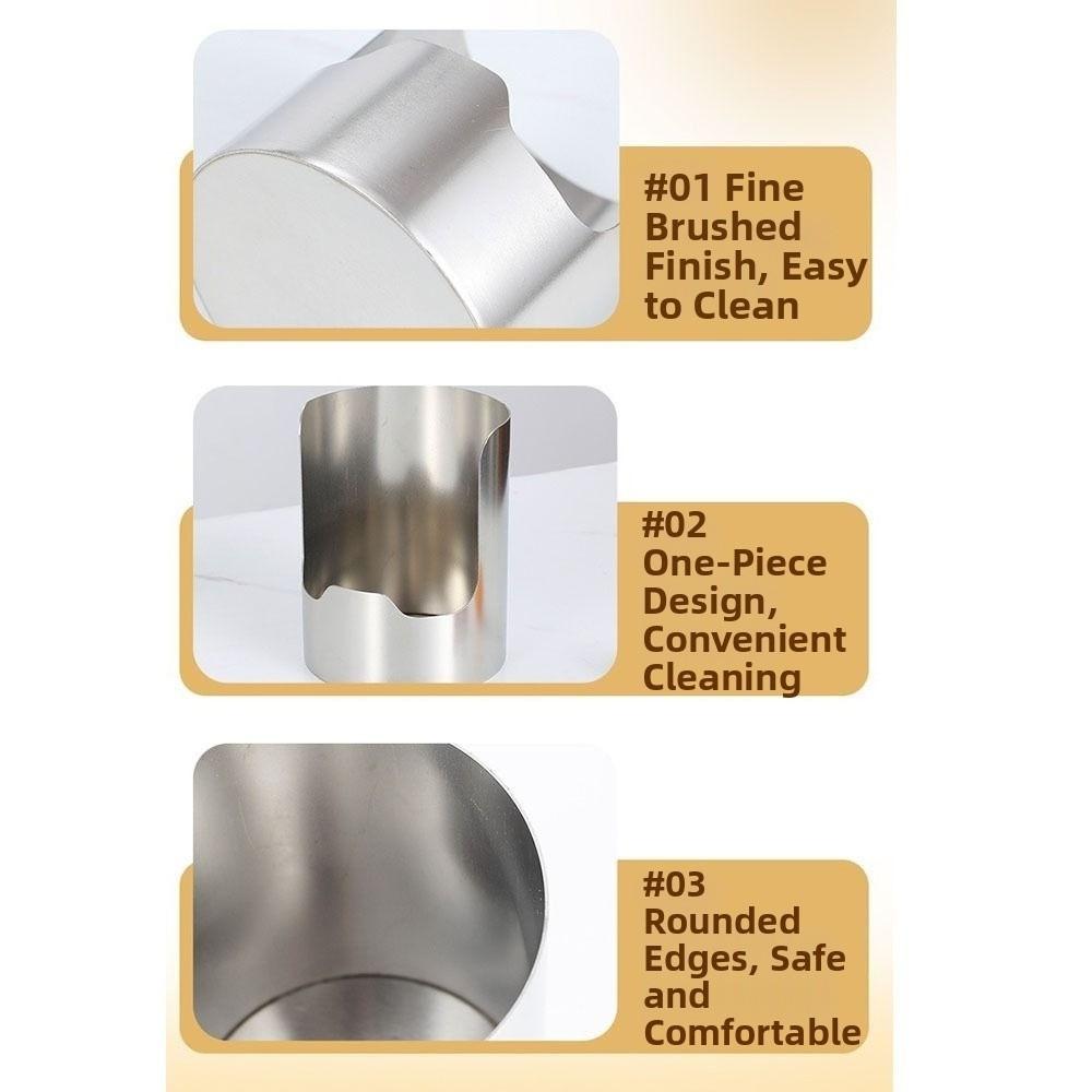 Non-slip Stainless Steel Spoon Holder Stable Easy To Clean Spatula Holder Stainless Steel Heat-Resistant Soup Spoon Rack