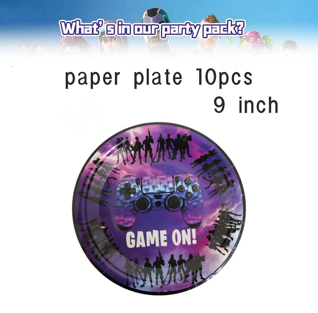 Shooter-Spiel Fortnition Geburtstagsparty-Dekoration Cartoon Alpaka Lama Teller Tischdecke Babyparty Kindergastgeschenke Partyzubehör