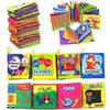 Livre en tissu doux pour bébé 0-36 mois Jouets éducatifs précoces Montessori pour enfants Fruits Animaux Chiffres Nourriture Livre cognitif pour tout-petit