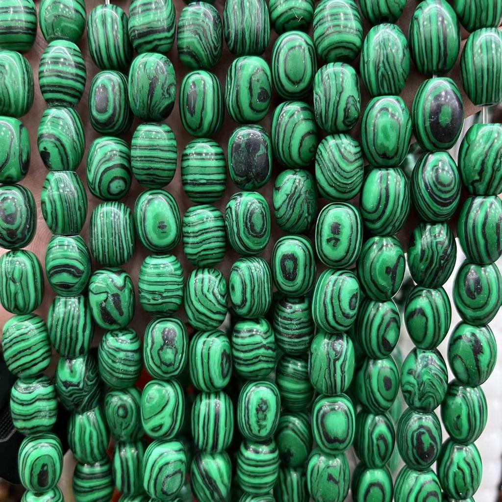 10x14mm Natural Crystal Striped Agate Drum Beads for Jewelry and DIY Accessories