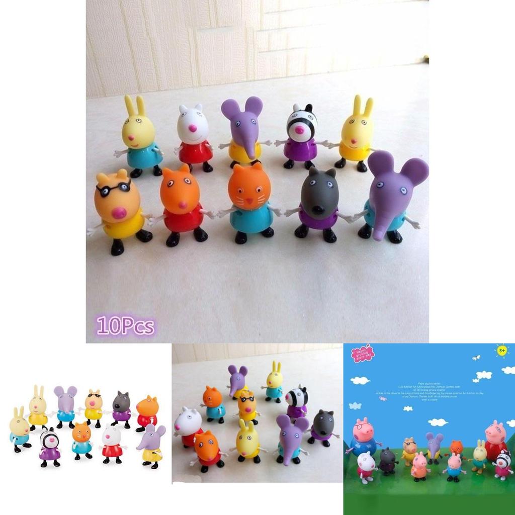 Adorable Pig Family Of Four Plastic Figures For Creative Birthday Cake Decoration